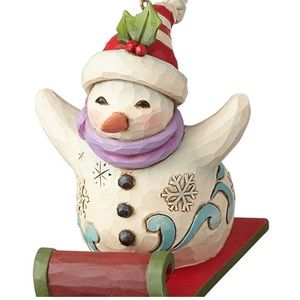 Jim shore snowman sledding ornament